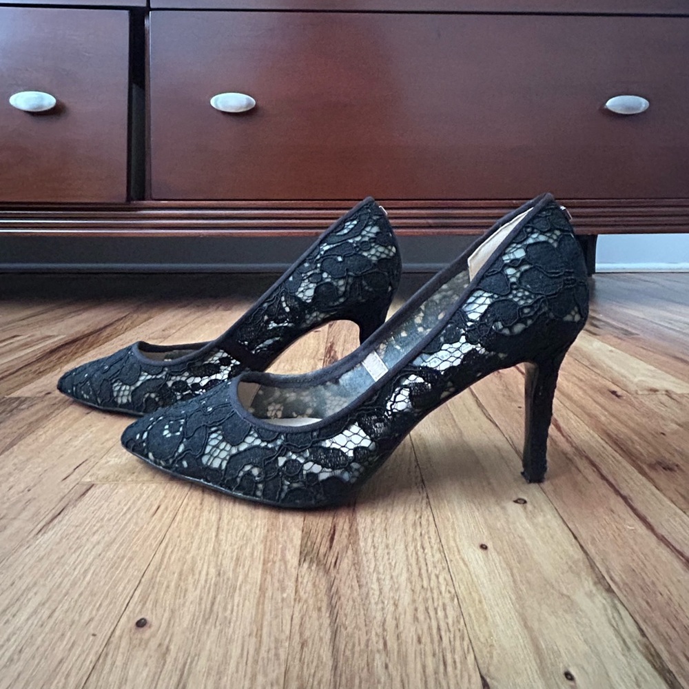 Karl Lagerfeld Paris Royale Floral Point Toe Pumps